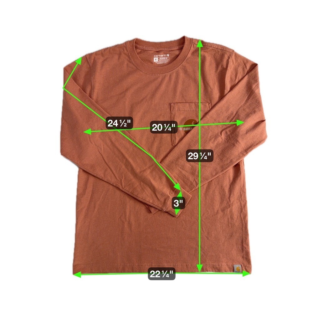 Carhartt‎ 1889 Graphic Long Sleeve Pocket T-Shirt Men's Medium Relaxed Fit - Picture 3 of 9